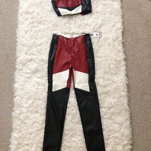 Tiger mist leather twice biker outfit